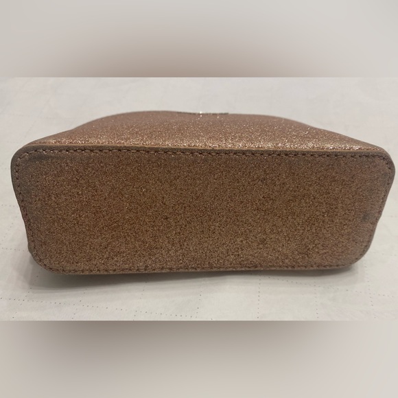 KATE SPADE Joeley Glitter SMALL DOME BAG with zipper in Champagne! - Picture 3 of 9